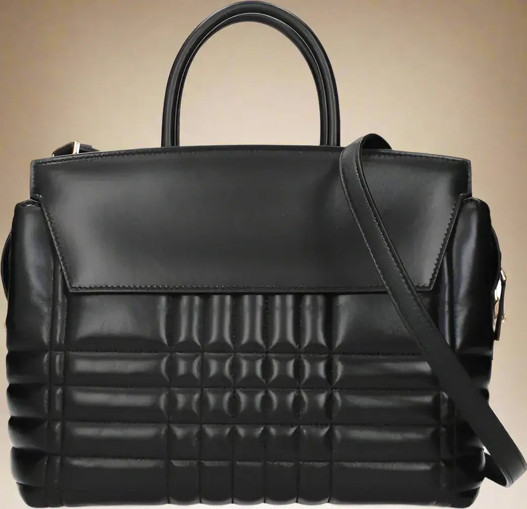 Burberry Quilted-Block Handbag