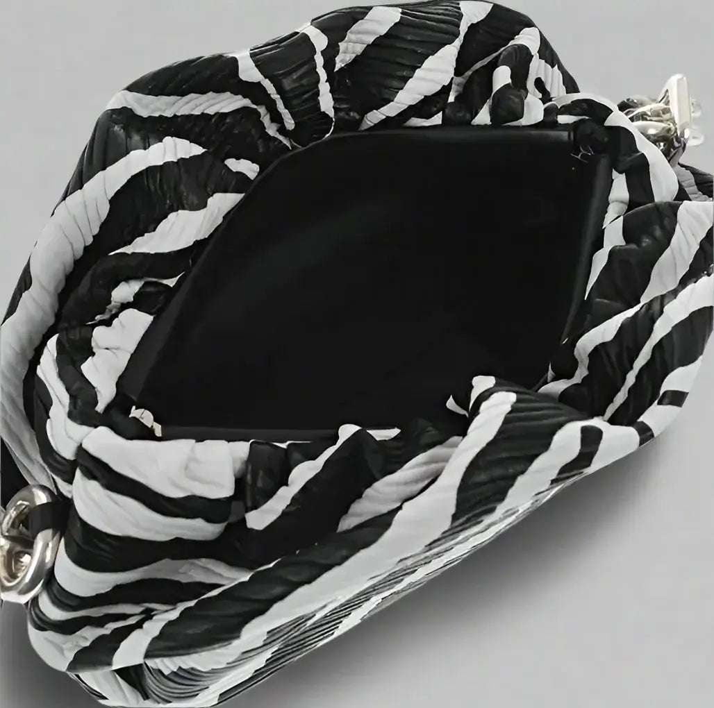 Bottega Veneta Zebra Chain Pouch