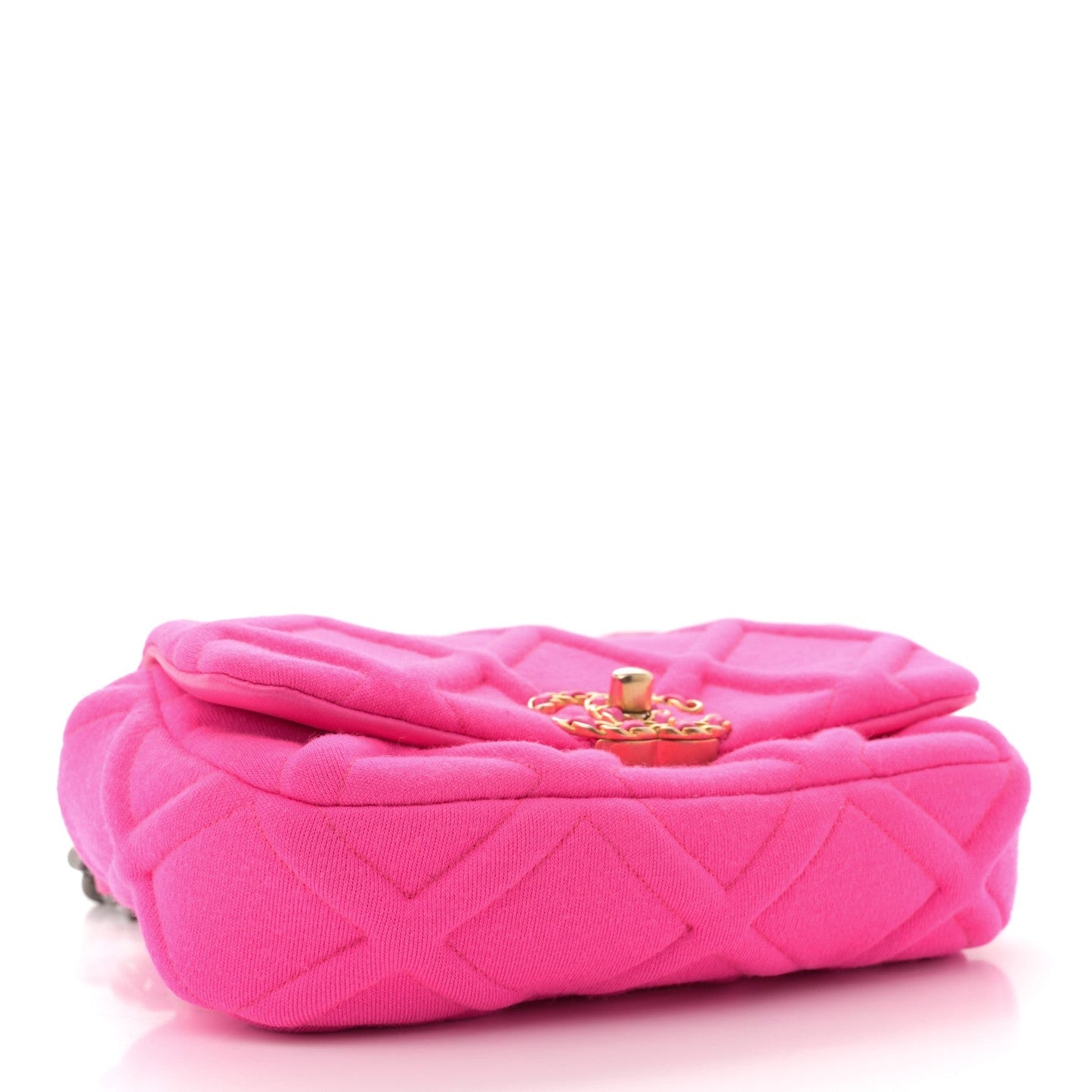 Jersey Quilted Chanel 19 Waist Bag Pink