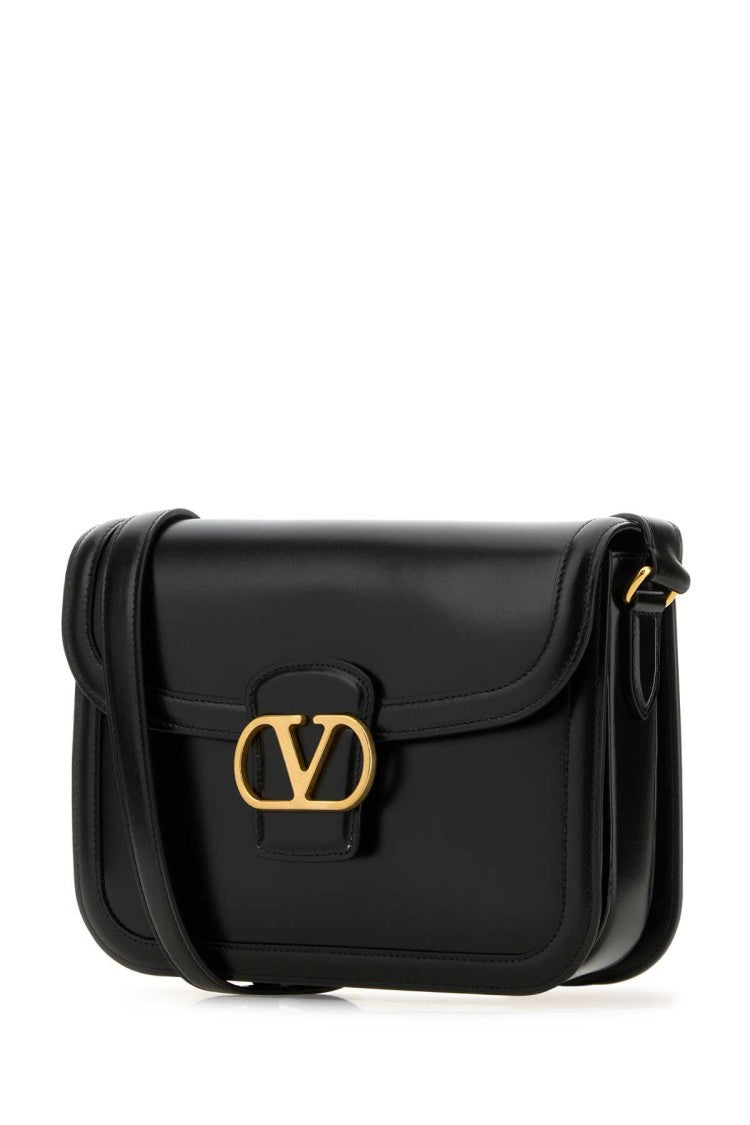 Valentino Garavani Black Leather 9To5 Shoulder Bag