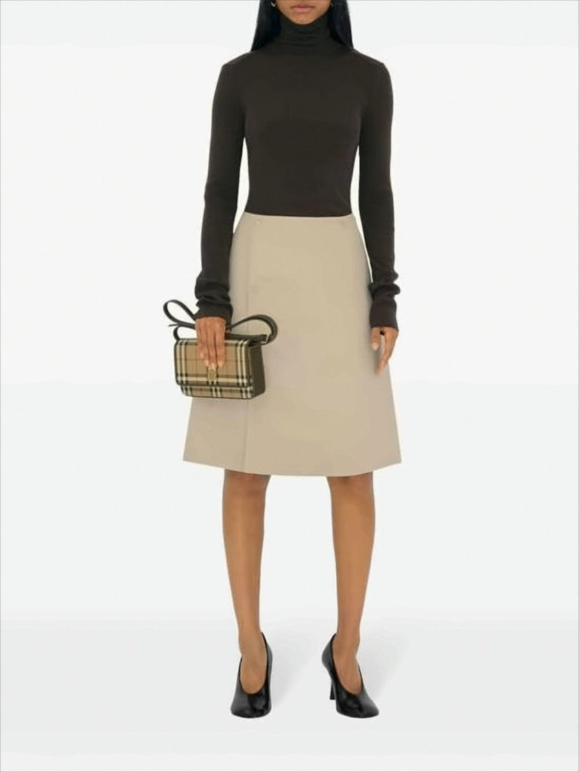 Burberry Classic Check Pattern Structured Crossbody Bag