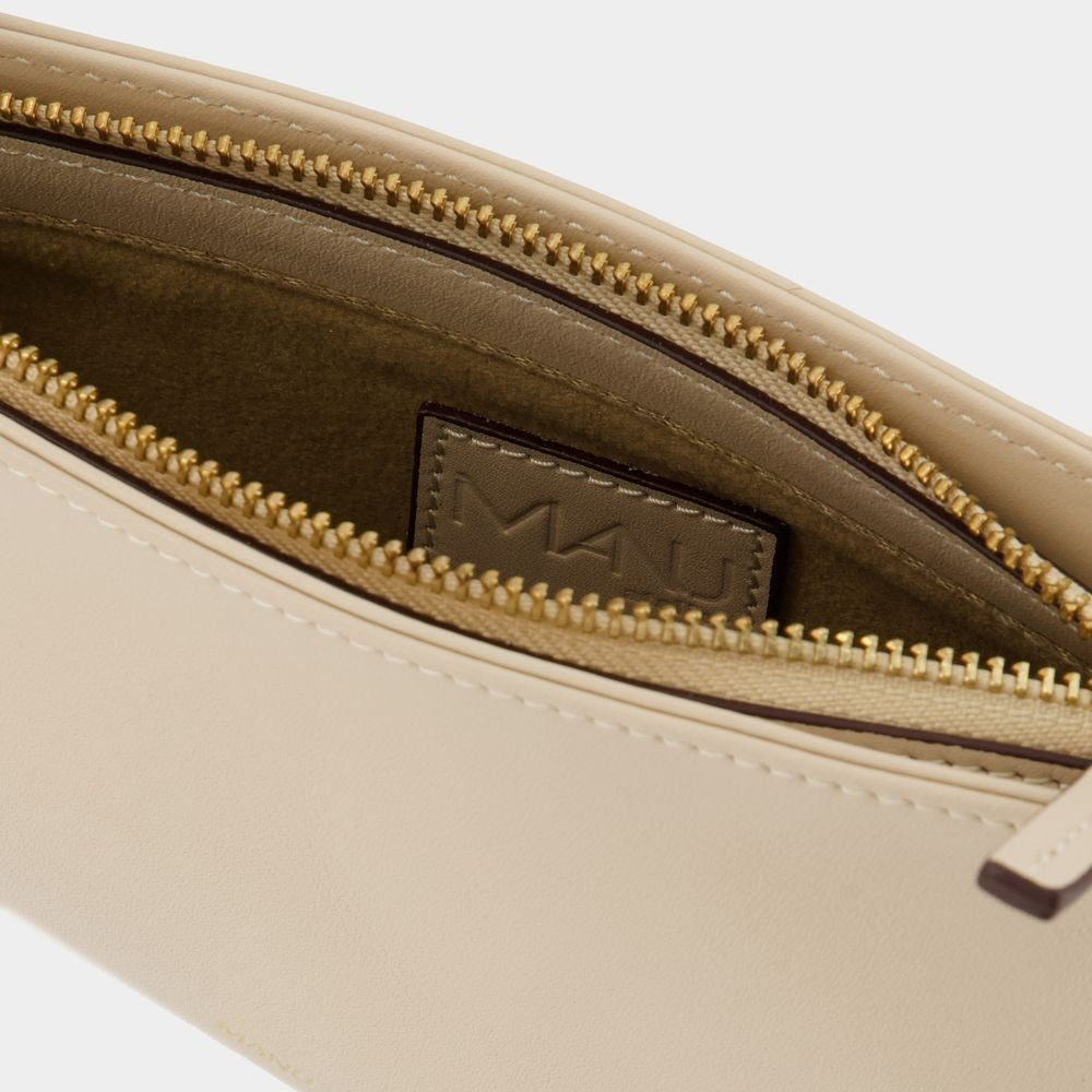 Manu Atelier Mini Curve Hobo Bag - Ivory - Leather