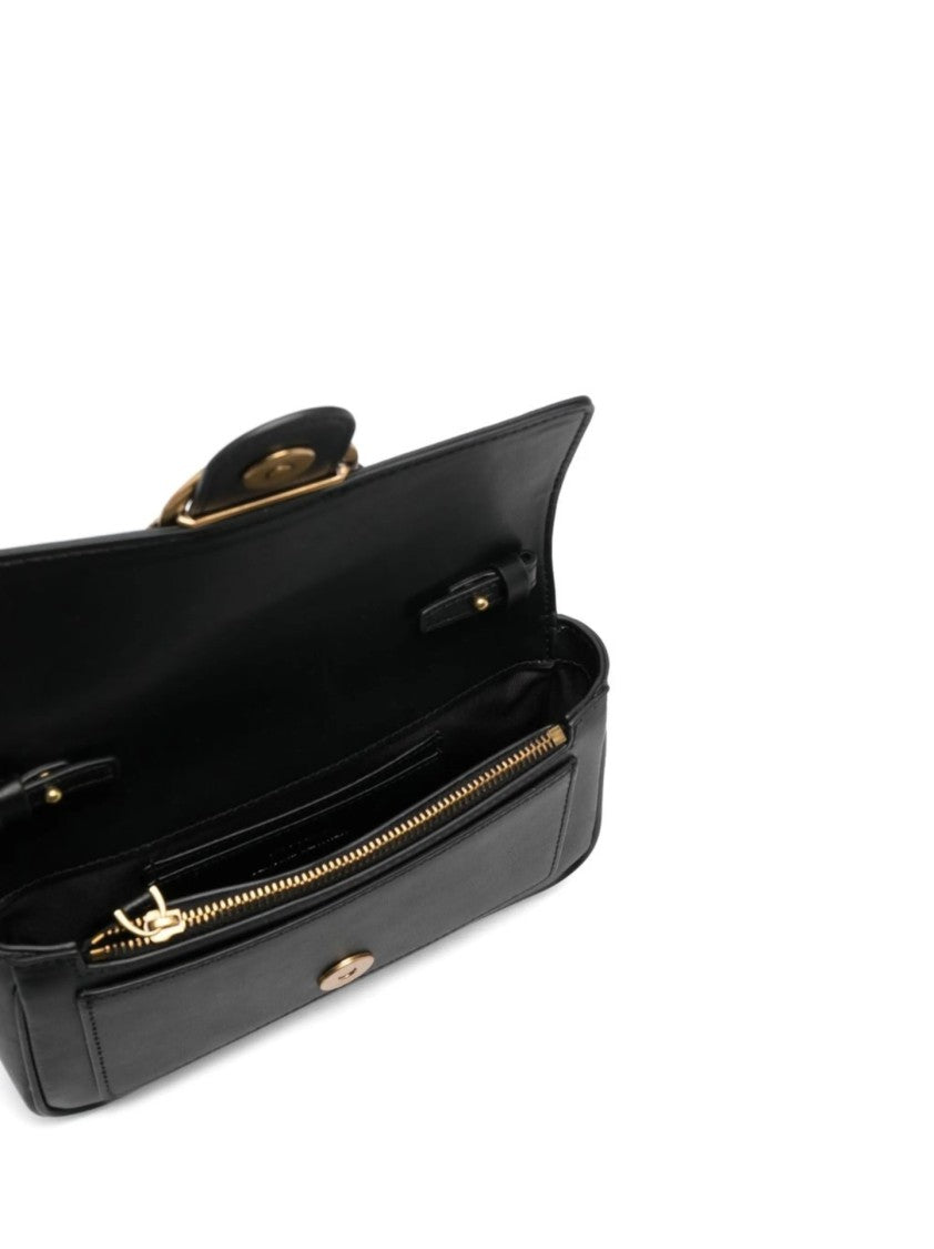 Pinko Structured Bag With Bird Clasp And Detachable Chain Strap