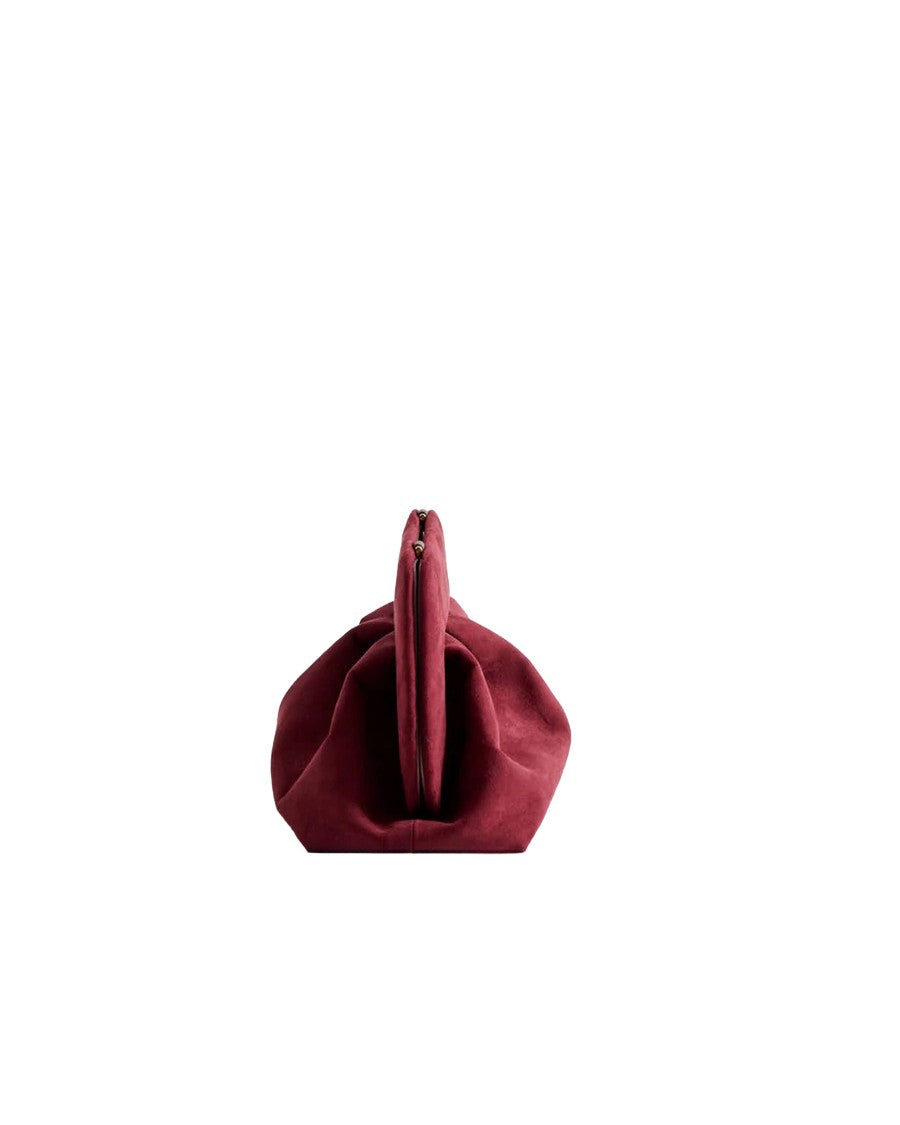 Themoirè Tia Suede Bag In Prune