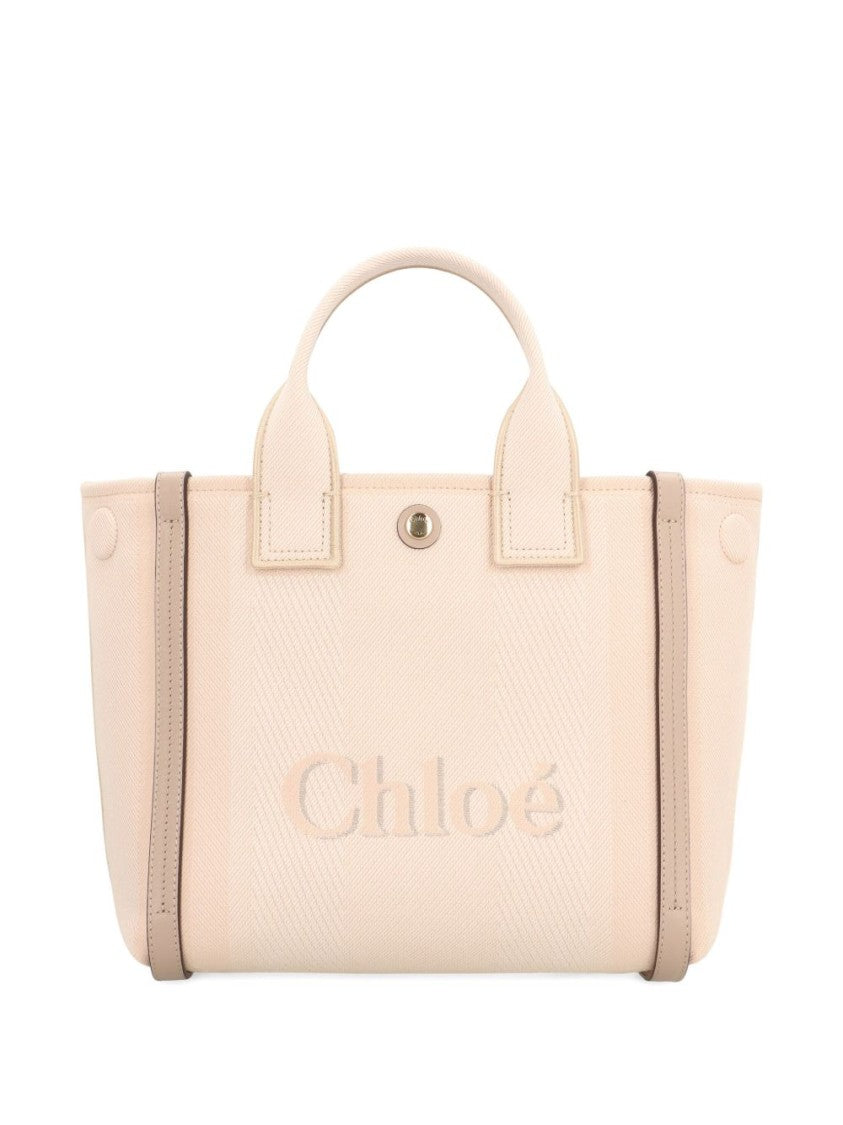 Chloé Structured Handbag With Textured Finish And Dual Handles