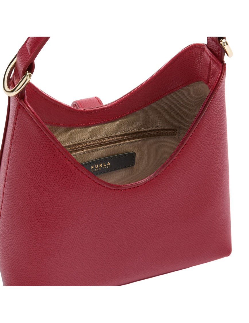 Furla Iride Mini Leather Bag, Cherry Color
