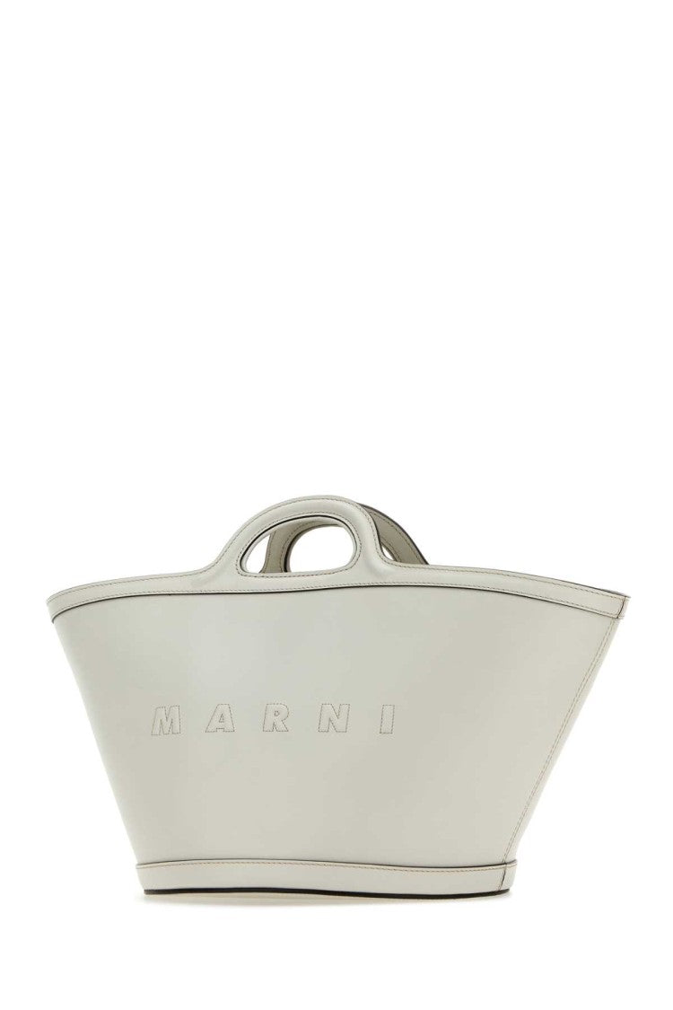 Marni White Leather Small Tropicalia Handbag
