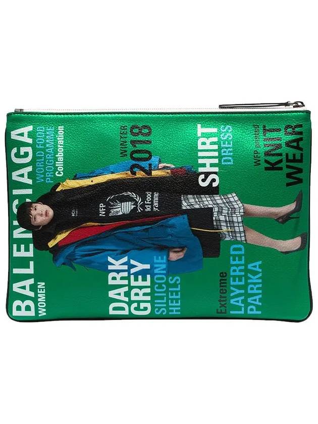 Luxury Balenciaga Trending 2025 Magazine Medium Clutch Bag Green