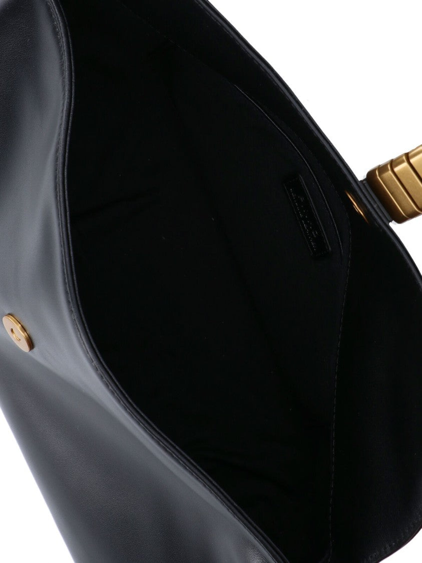 Pinko Structured Black Minimalist Bag With Clean Lines