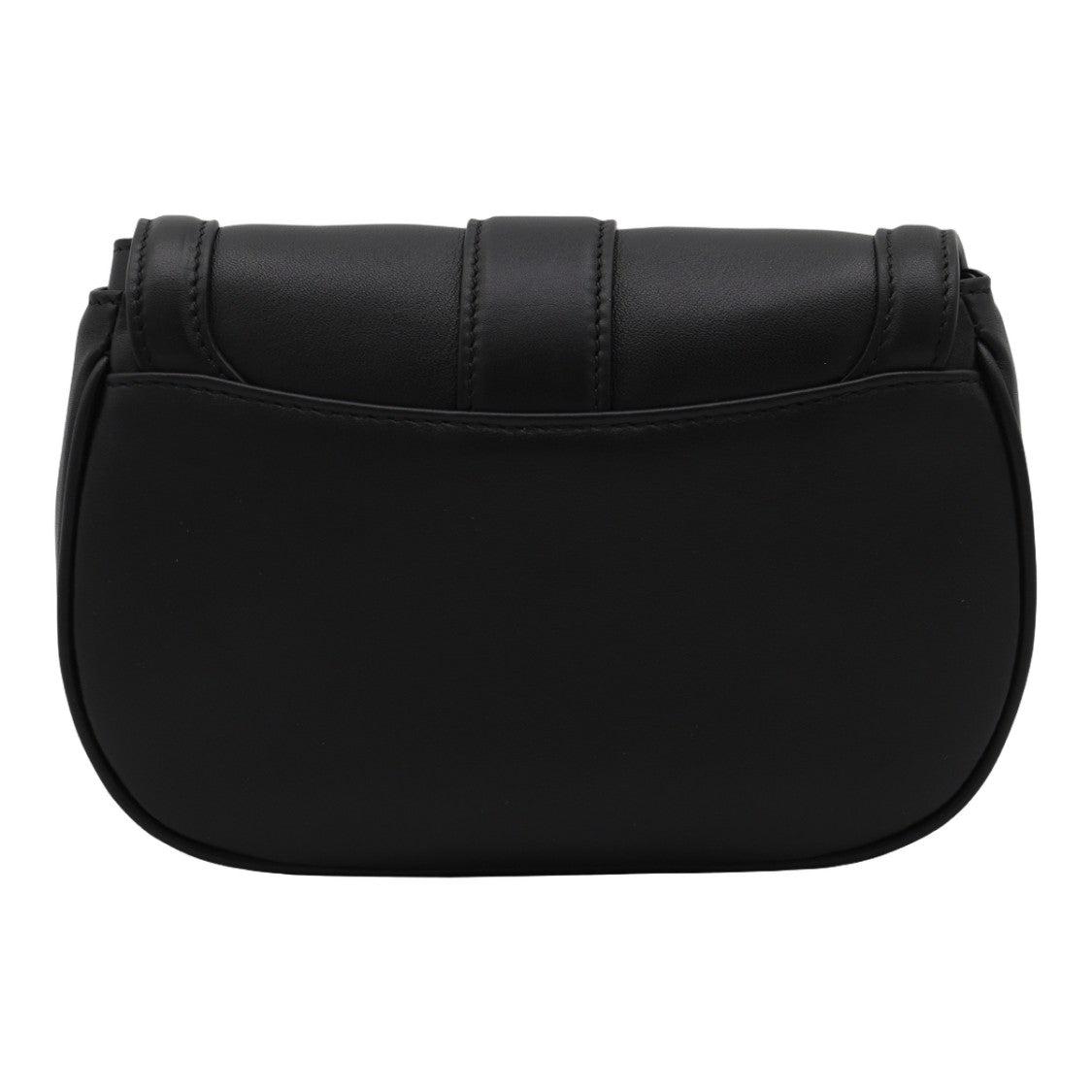 Alexander Mcqueen Sleek Black Shoulder Bag With Silver-Tone Buckle