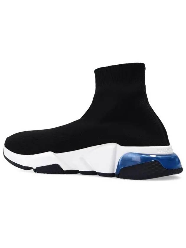 Luxury Balenciaga Trending 2025 Speed Trainer Clear Sole High Top Sneakers Blue Black