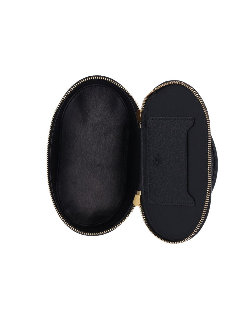 Valentino Garavani Black Calfskin "Vlogo Signature" Mini Vanity Bag