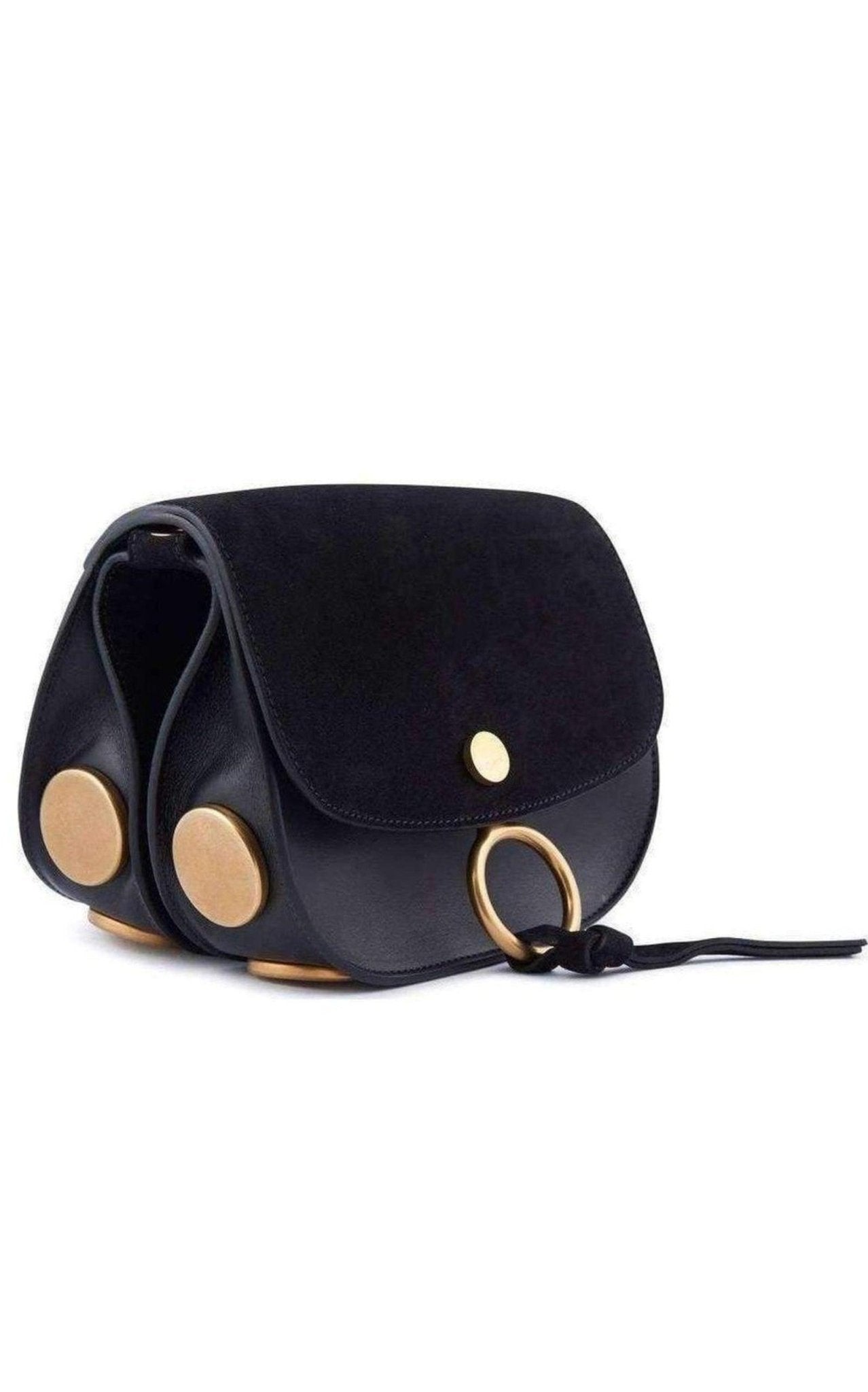 Kurtis Black Leather and Suede Bag