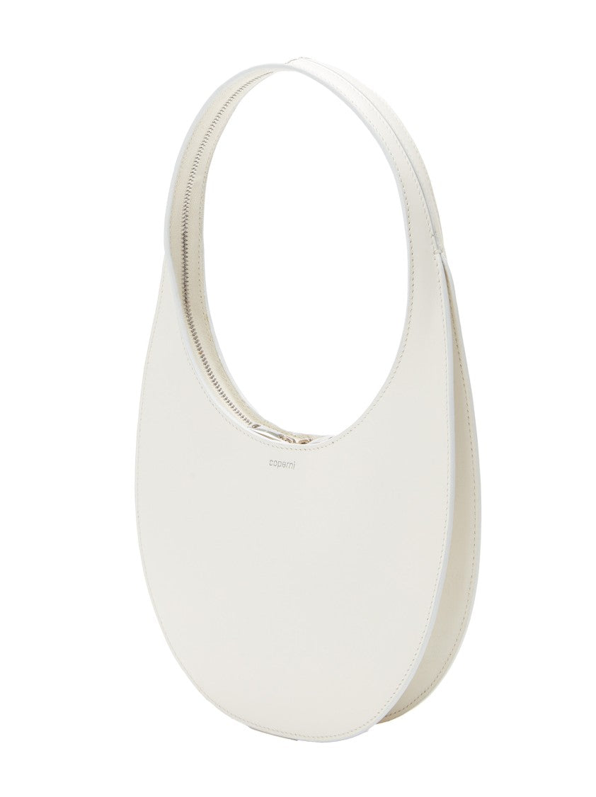 Coperni Curved White Leather Handbag