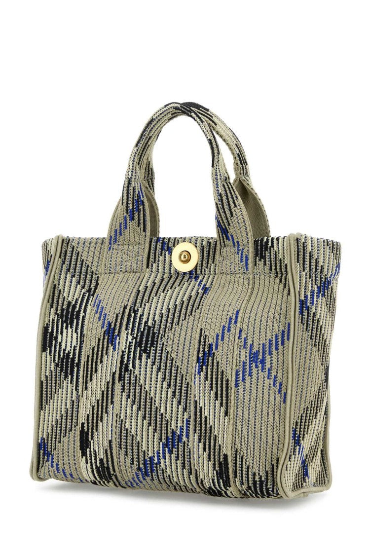 Burberry Embroidered Fabric Check Mini Handbag
