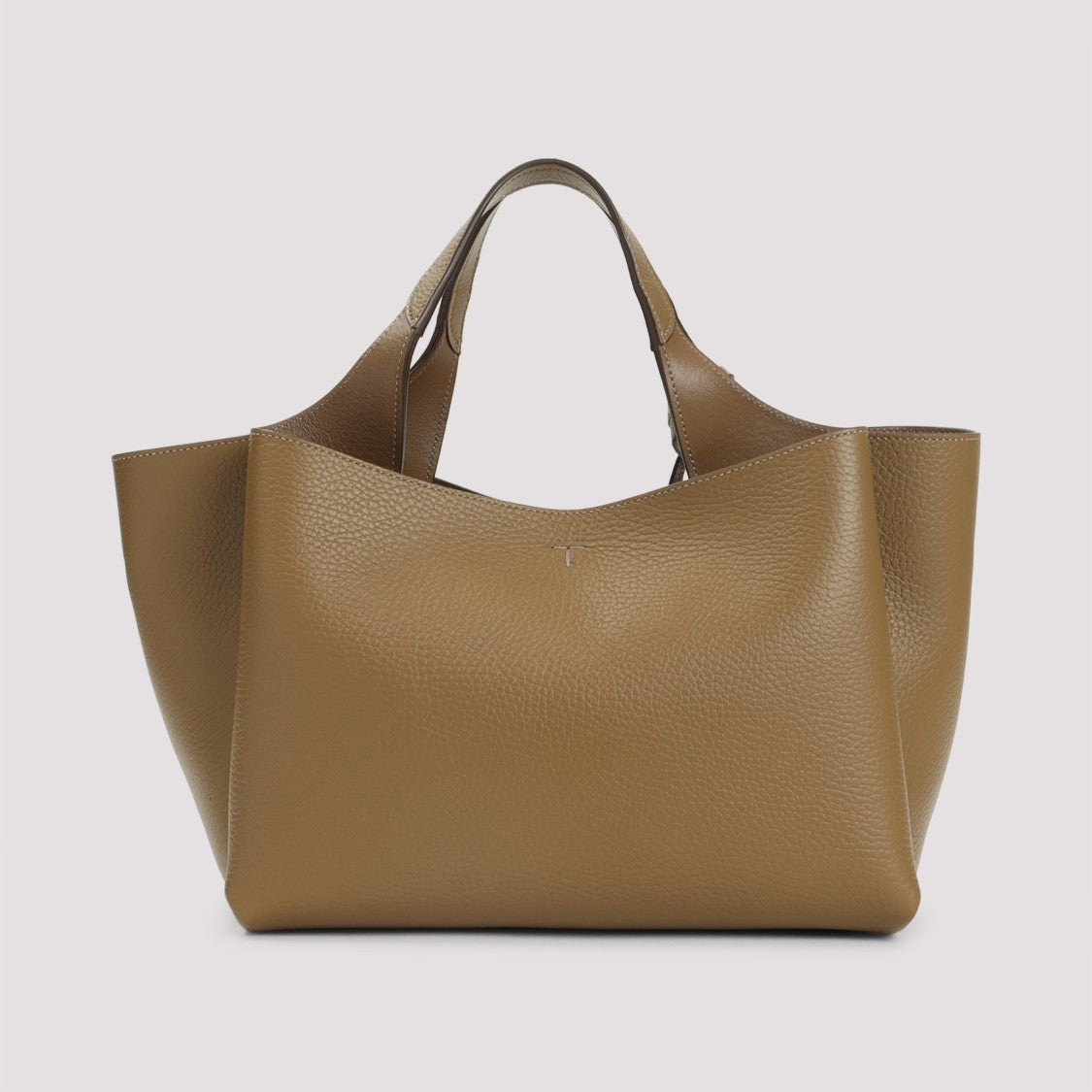 Tod's Structured Nude Leather Shoulder Bag