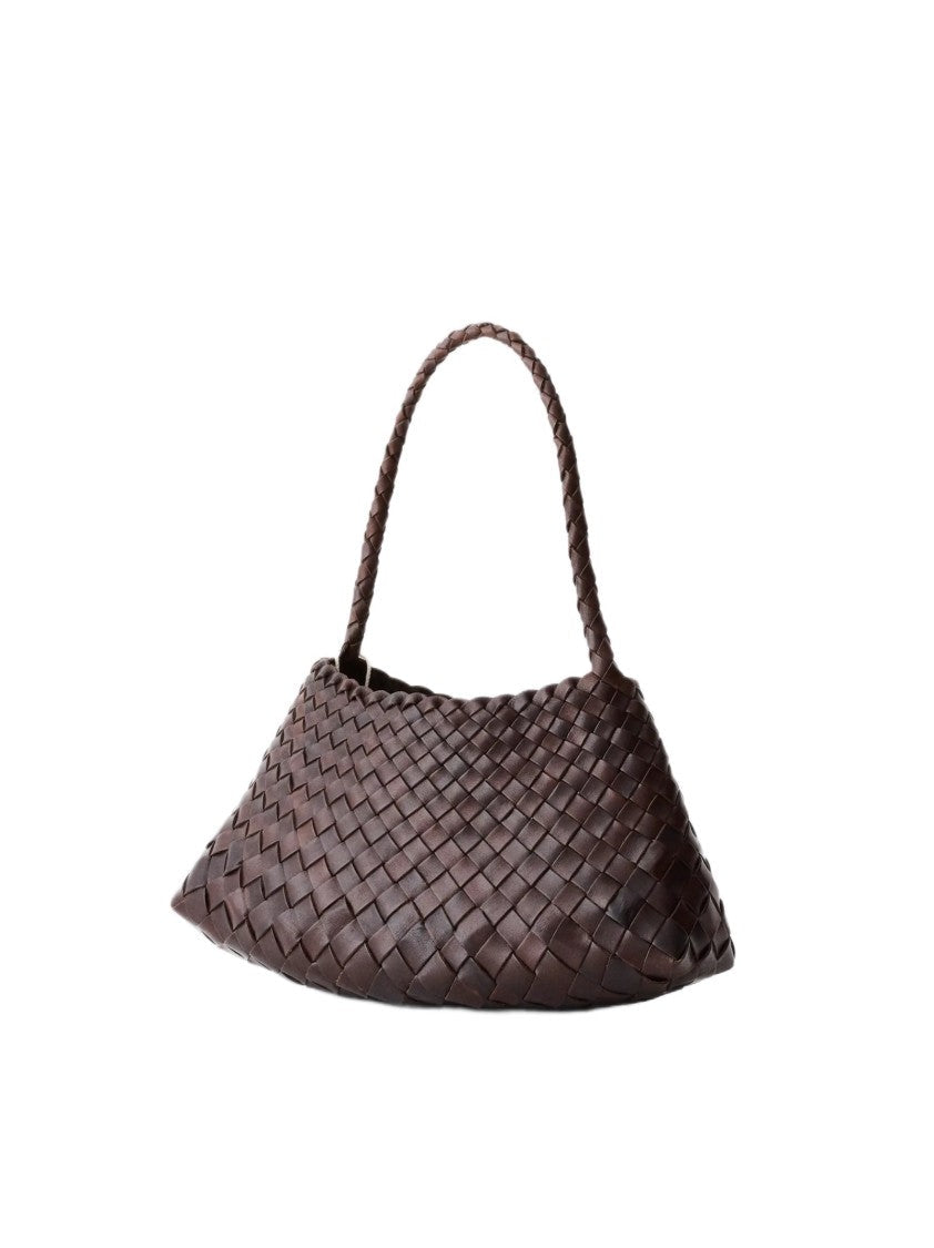 Dragon Diffusion Handwoven Buffalo Leather Mini Santa Croce Basket
