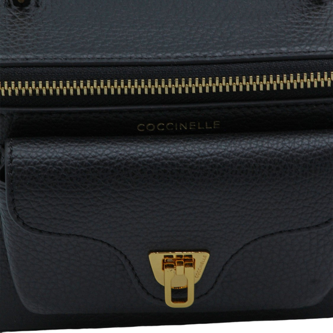Coccinelle Structured Rectangular Pebbled Handbag