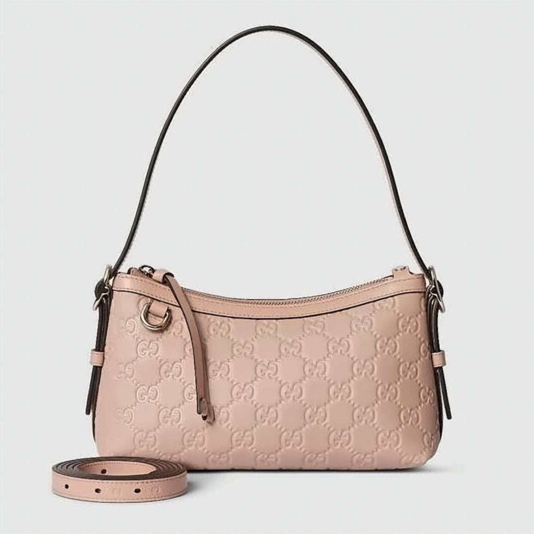 Gucci Embroidered Leather Small Shoulder Bag