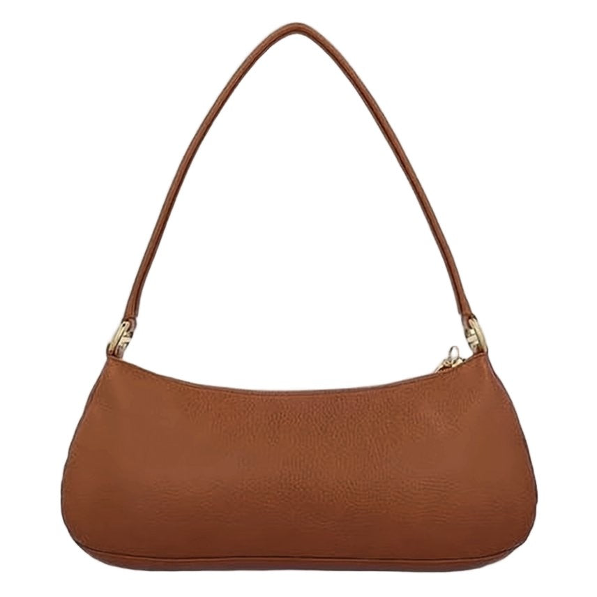 Chloé Elongated Textured Calf Leather Shoulder Bag