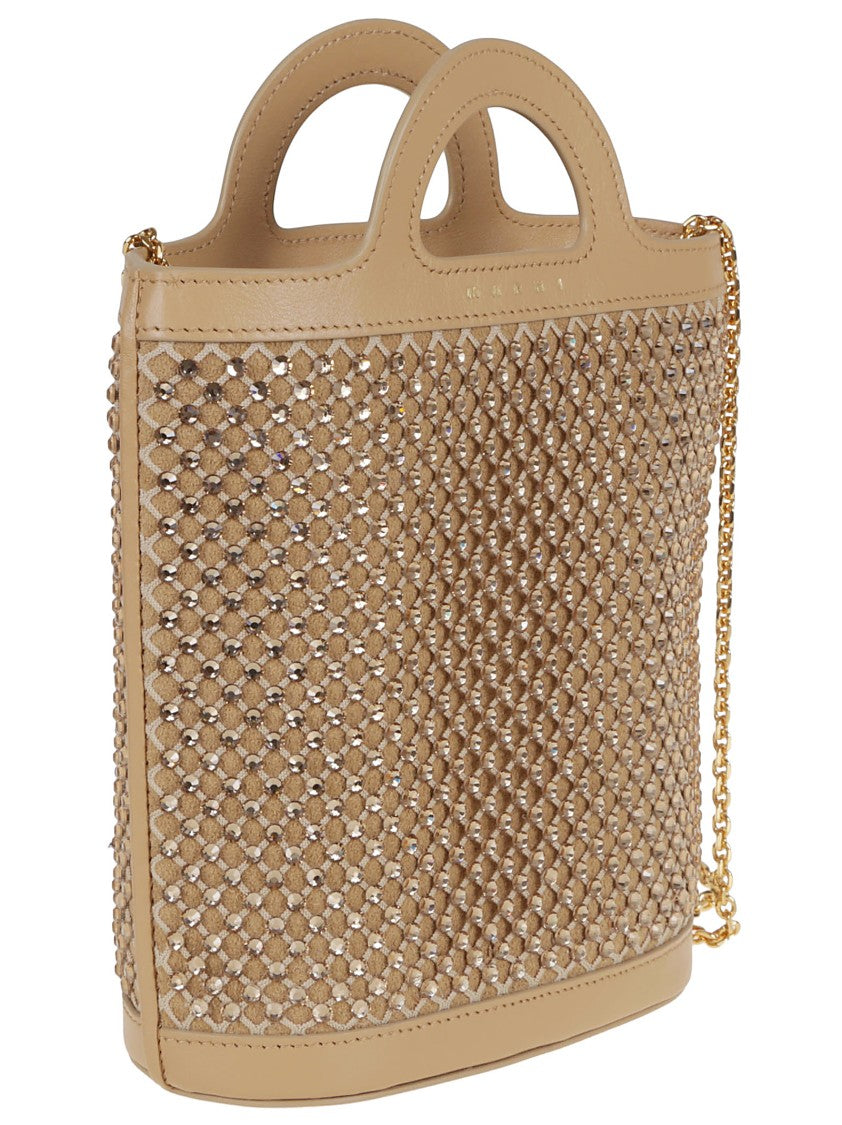 Marni Structured Woven Shoulder Bag With Dual Handles
