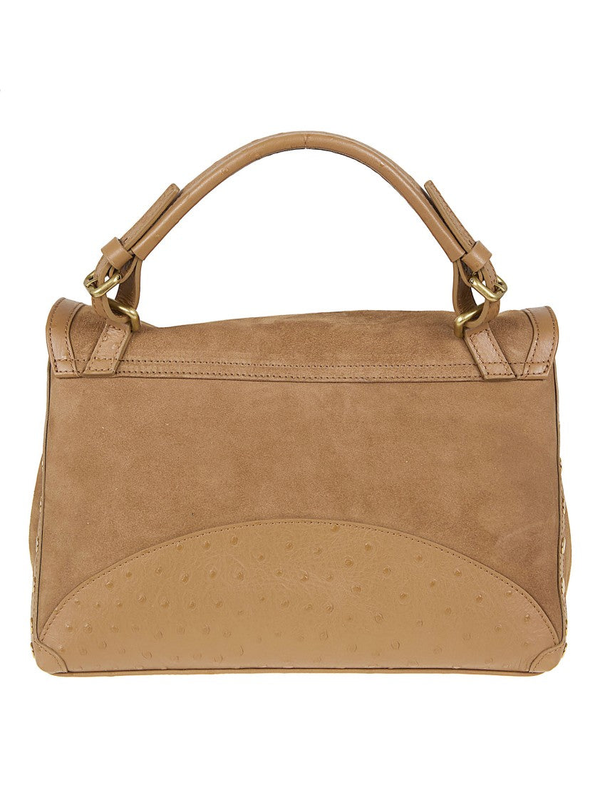 Zanellato Mini Suede Shoulder Bag With Leather Trim