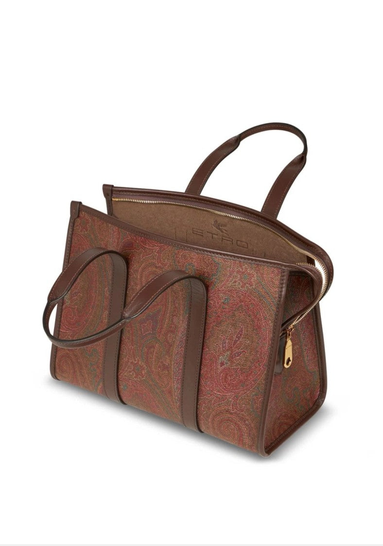 Etro Paisley Pattern Top Handle Bauletto Bag