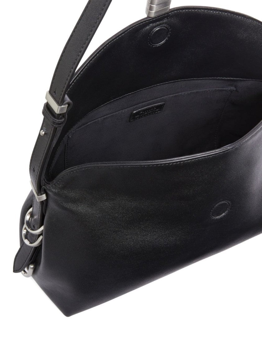 Pinko Sophisticated Nero Calf Leather Shoulder Bag