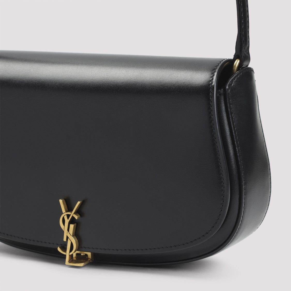 Saint Laurent Demi Lune Black Lamb Leather Shoulder Bag