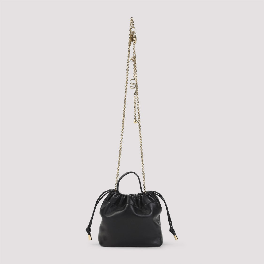 Chloé Bucket Bag In Black Lamb And Calf Leather