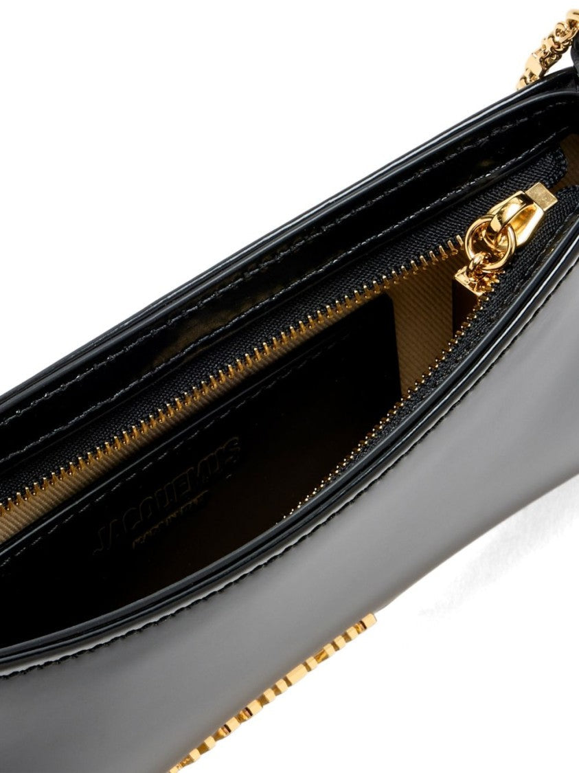 Jacquemus Black Chain Strap Zip Bag