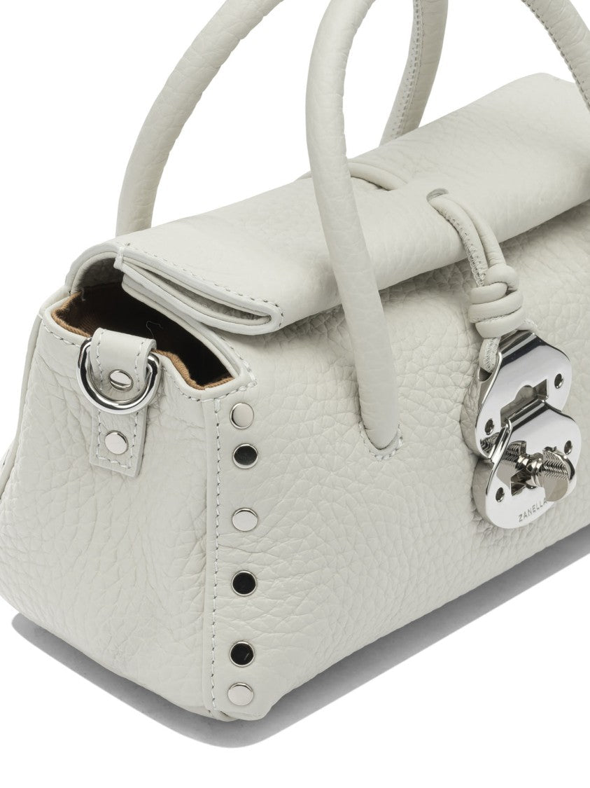 Zanellato Textured Leather Handbag With Flap Closure