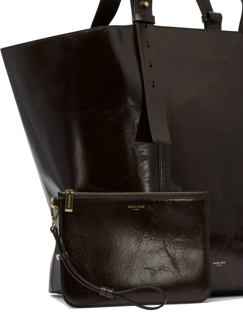 Golden Goose Shoulder Bag With Wavy Leather Design