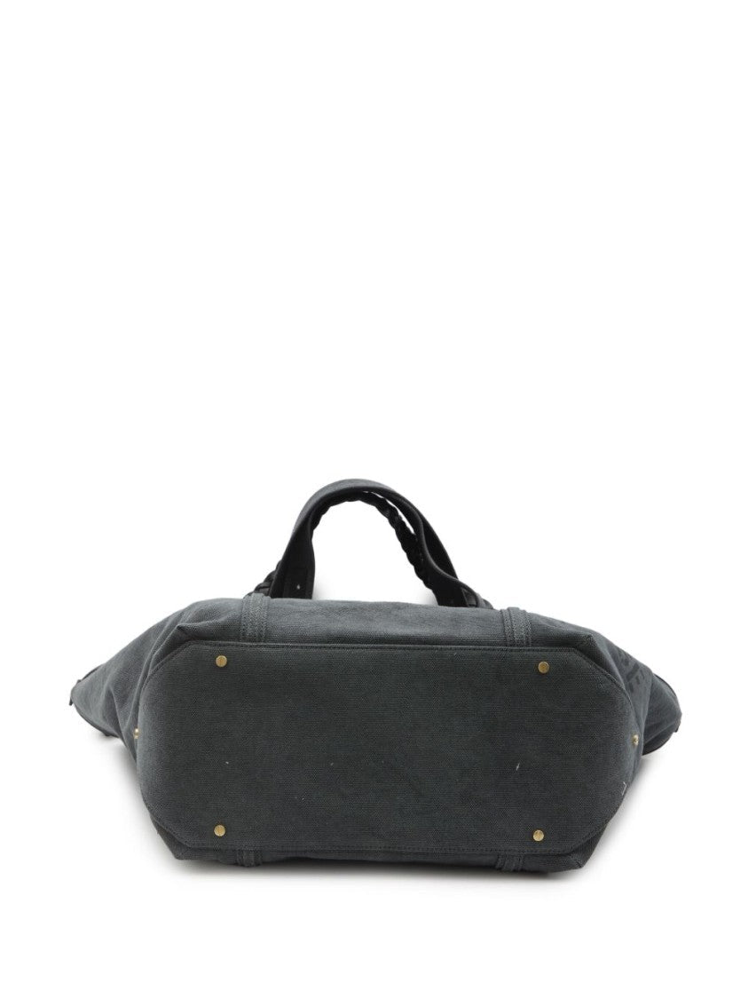 Golden Goose Textured Grey Cotton Tote Bag