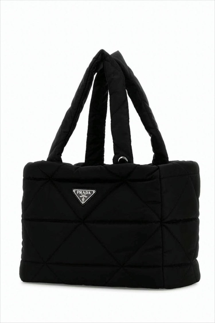 Prada Rectangular Quilted Tote Bag With Padded Texture
