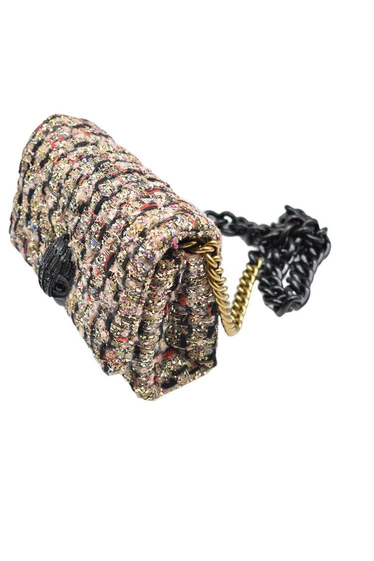 Kurt Geiger Textured Woven Handbag With Chain Strap