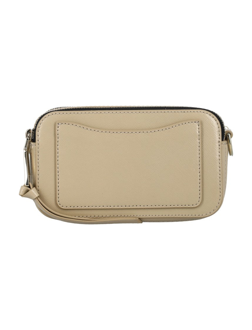 Marc Jacobs Compact Saffiano Leather Handbag With Dual Zipper
