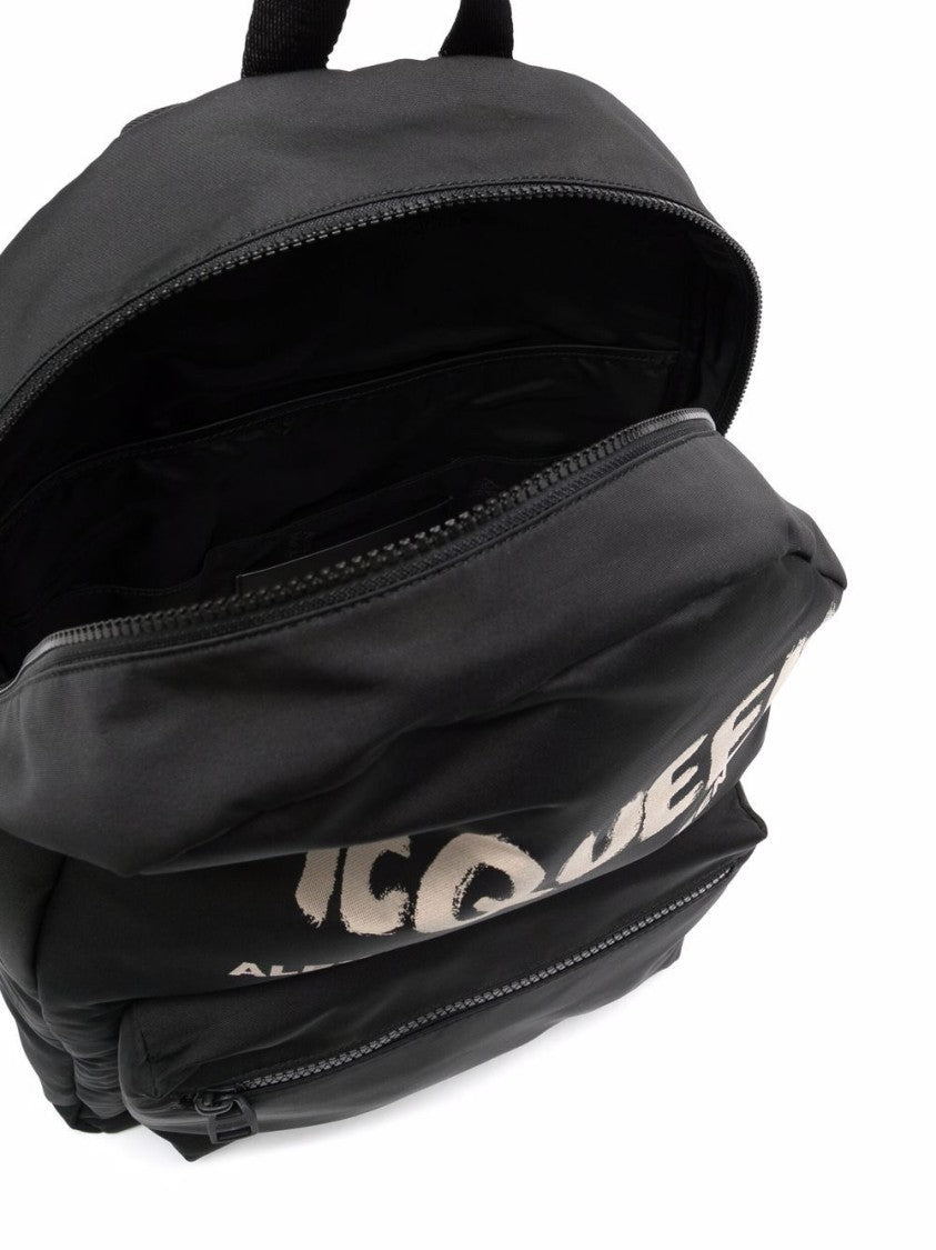 Alexander Mcqueen Graffiti Metropolitan Printed Backpack