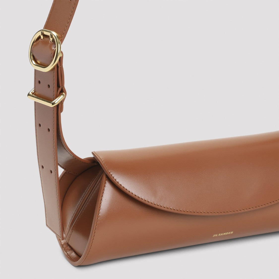 Jil Sander Tan Leather Cannolo Bag