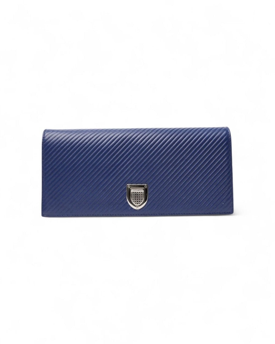 Dior Clutch Ama Chevron Medium Blue
