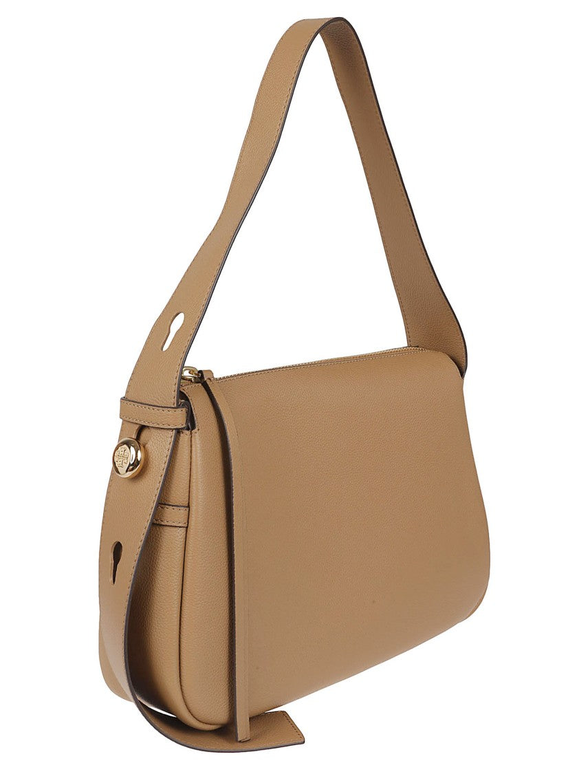 Tory Burch Textured Leather Handbag With Adjustable Strap