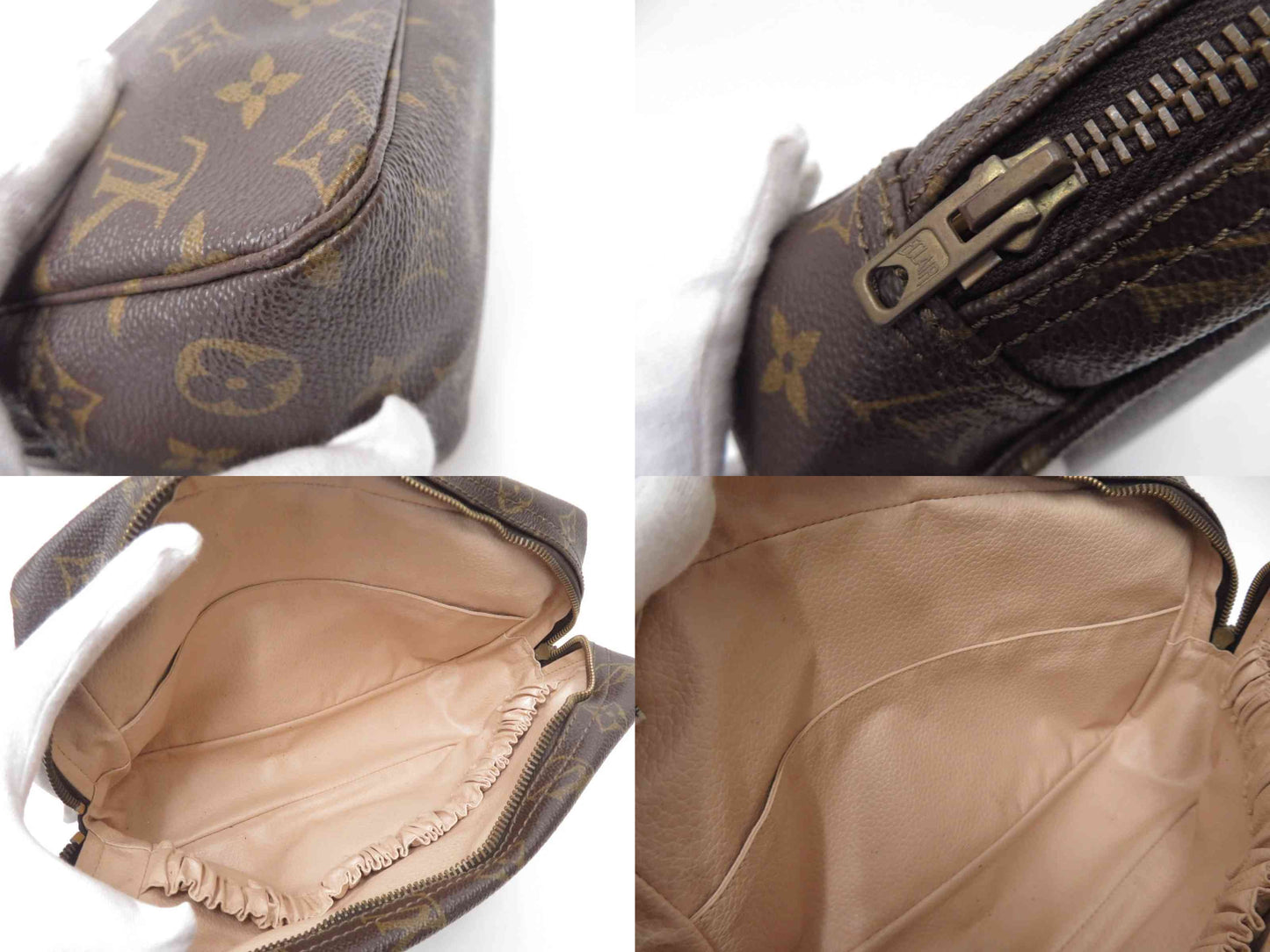$600 1982 Louis Vuitton Monogram Trousse Toilette 28 Clutch Pouch Bag 821