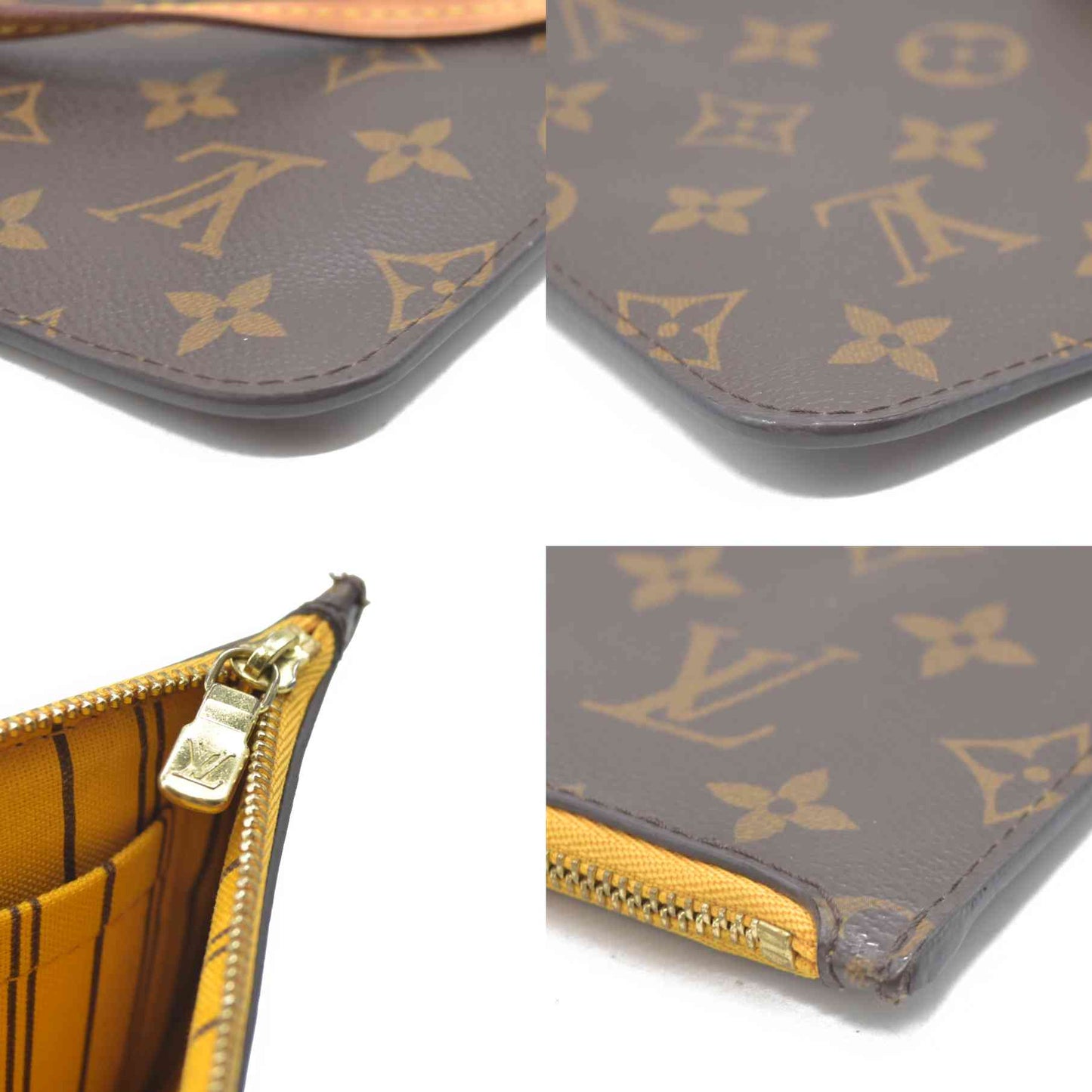AUCTION $600 Louis Vuitton Monogram Neo Neverfull GM MM Mimosa Pochette TJ4154