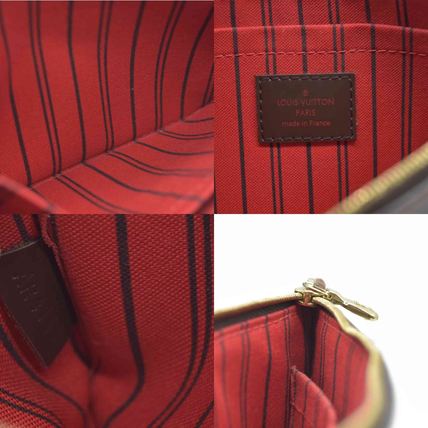 $1150 Louis Vuitton Damier Ebene Neverfull MM GM Pochette 2016
