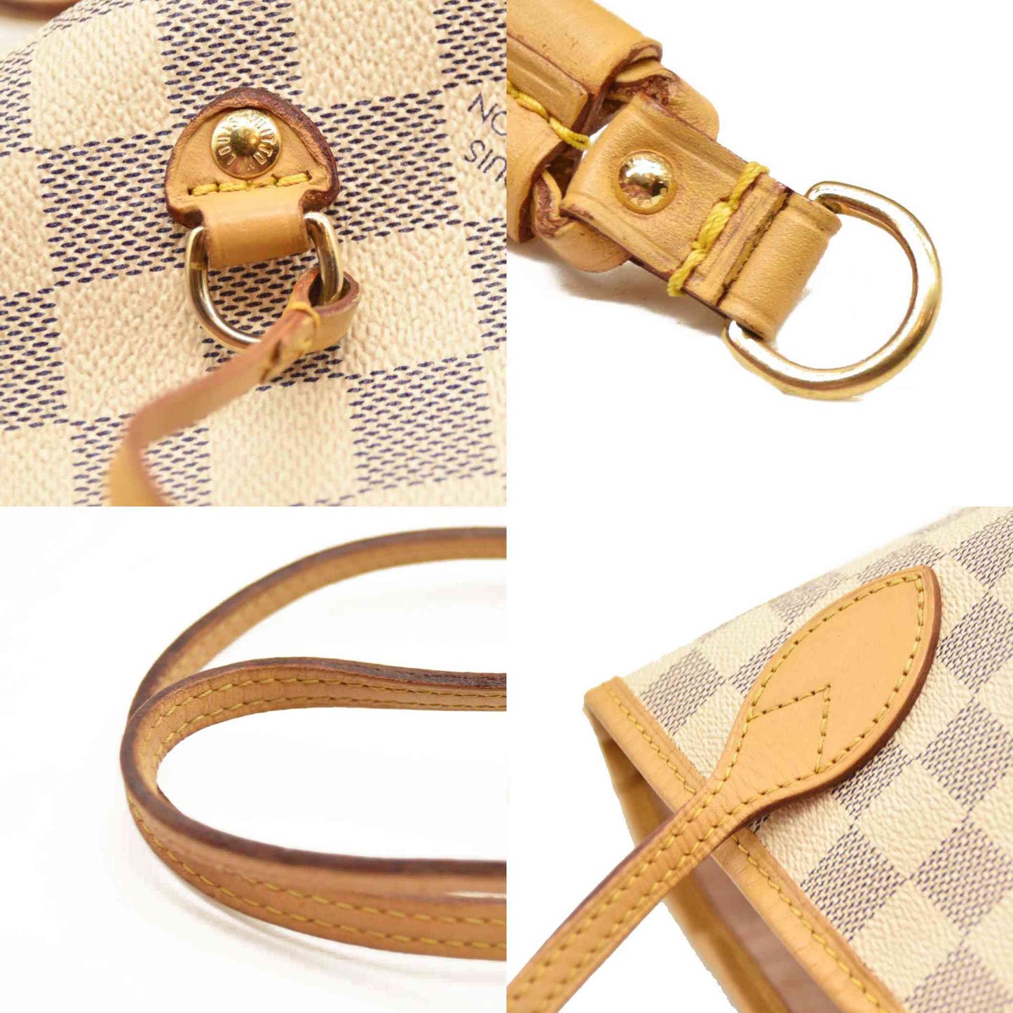 Louis Vuitton Damier Azur Neo Neverfull MM Rose Ballerine SR2166