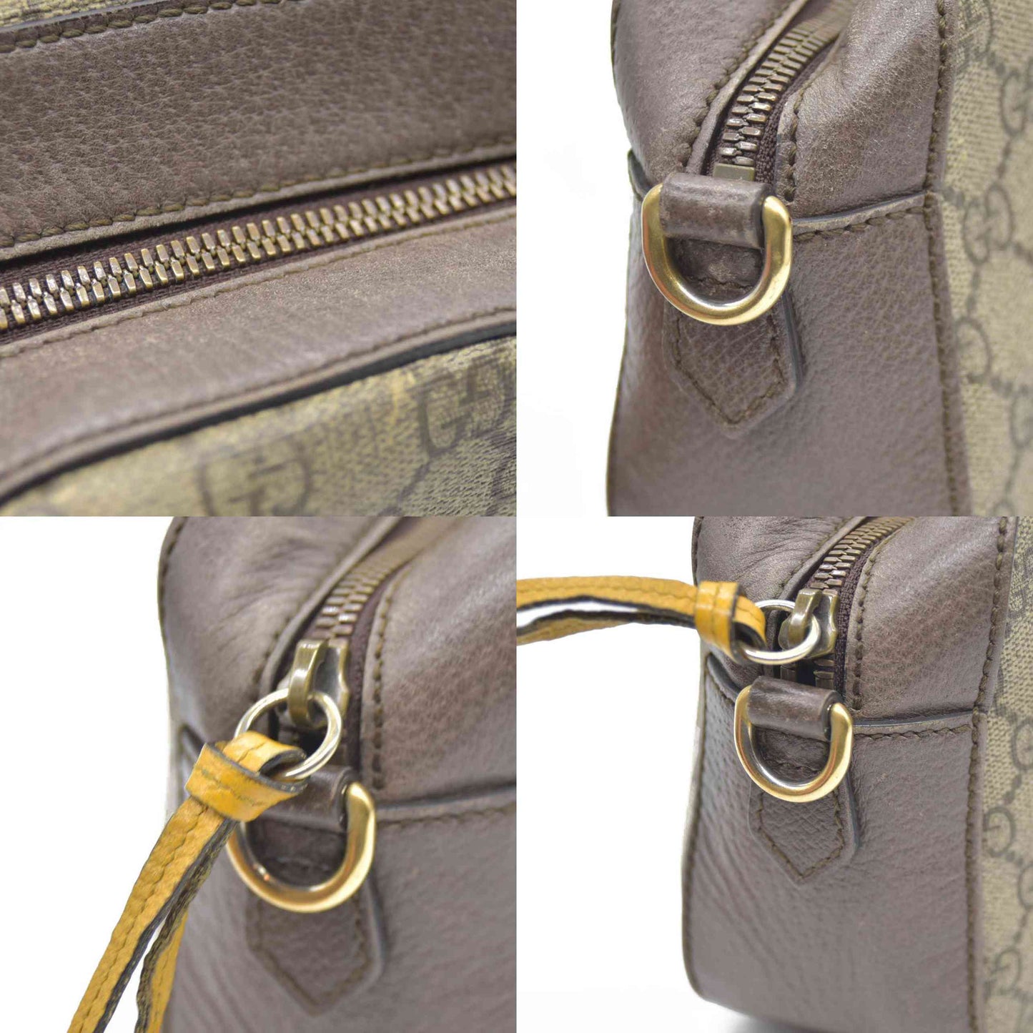 Gucci GG Supreme Monogram Web Neo Vintage Shoulder Bag Beige New Acero Crop