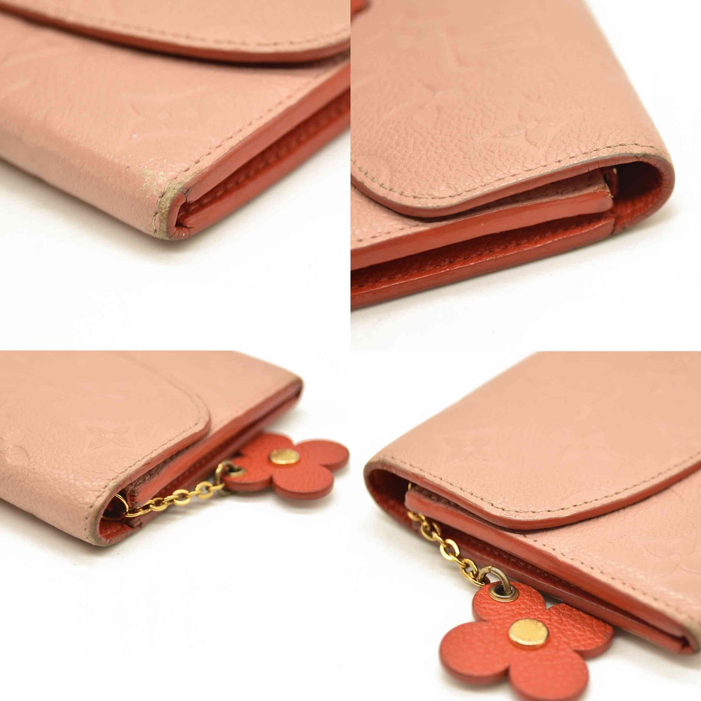 Louis Vuitton Empreinte Bloom Flower Emilie Wallet Pink CA5118