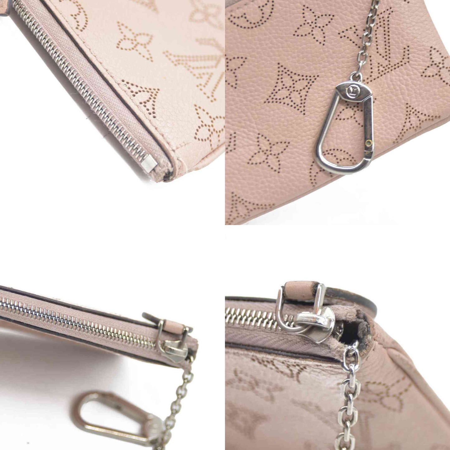 AUCTION Louis Vuitton Mahina Key Pouch Magnolia