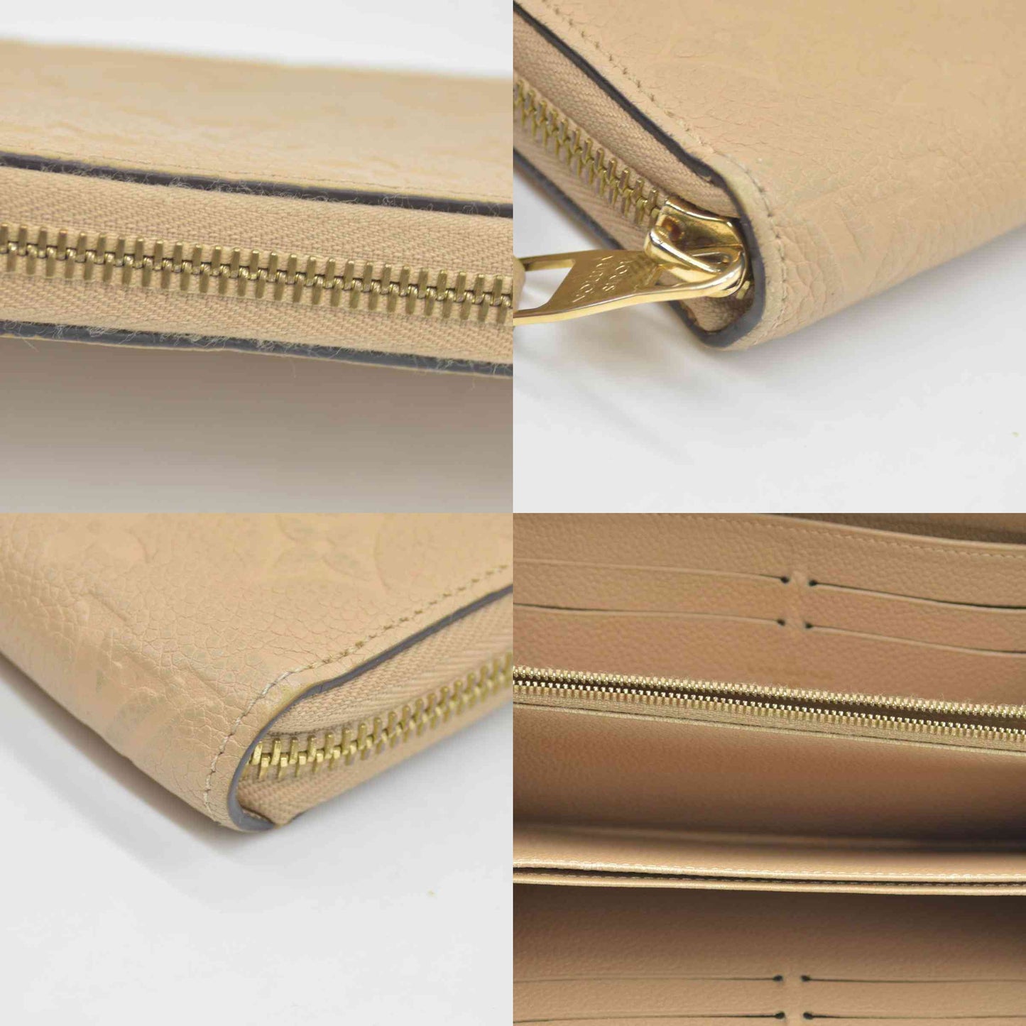 $1170 2015 Louis Vuitton Empreinte Clemence Wallet Dune CONSIGNMENT SP2145