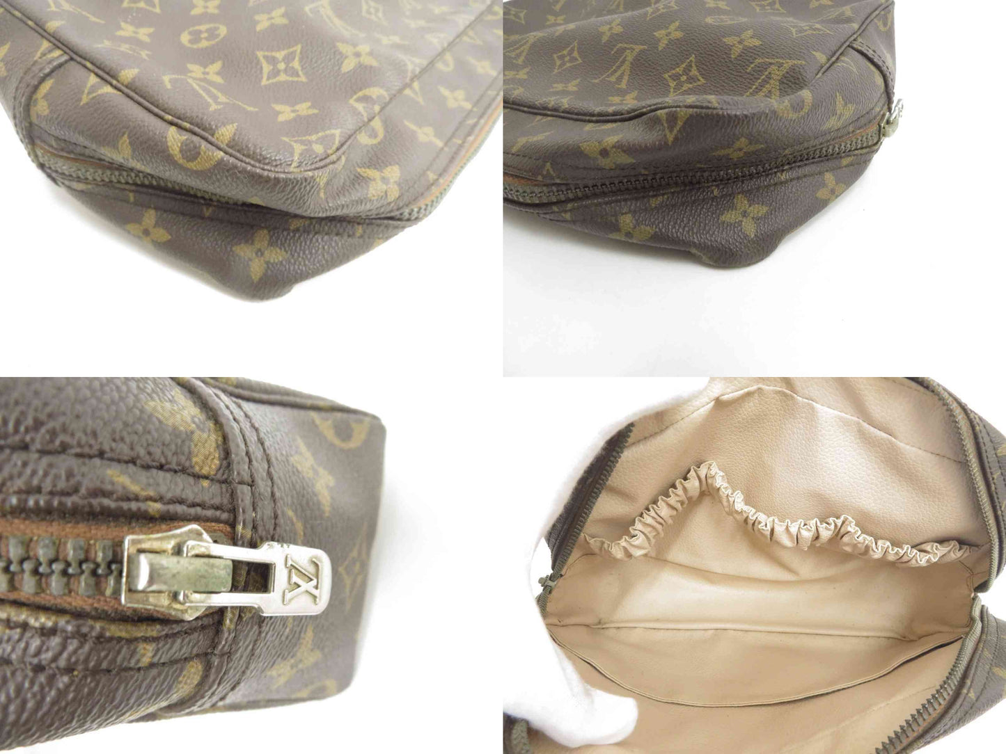 $600 1985 Louis Vuitton Monogram Trousse Toilette 28 Clutch Pouch Bag 851